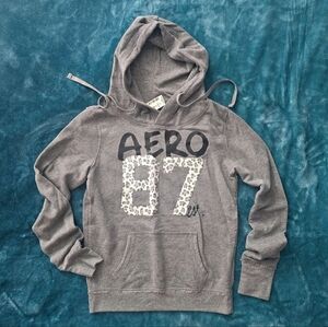 Y2K Aero Leopard Sequine Logo  Hoodie With Pockets